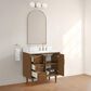 37B Mertola 36" Single Bathroom Vanity Cabinet in Dark Maplewood with White Composite Stone Top and Backsplash, , large