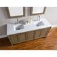 James Martin Vanities Chicago 72" Double Bathroom Vanity in White Washed Walnut with 3 cm White Zeus Quartz Top and Rectangular Sinks, , large