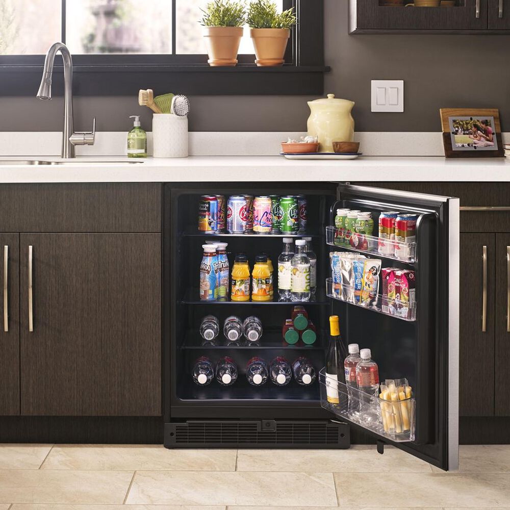 Whirlpool 24&quot; Wide 5.1 Cu. Ft. Undercounter Refrigerator in Fingerprint Resistant Stainless Steel, , large