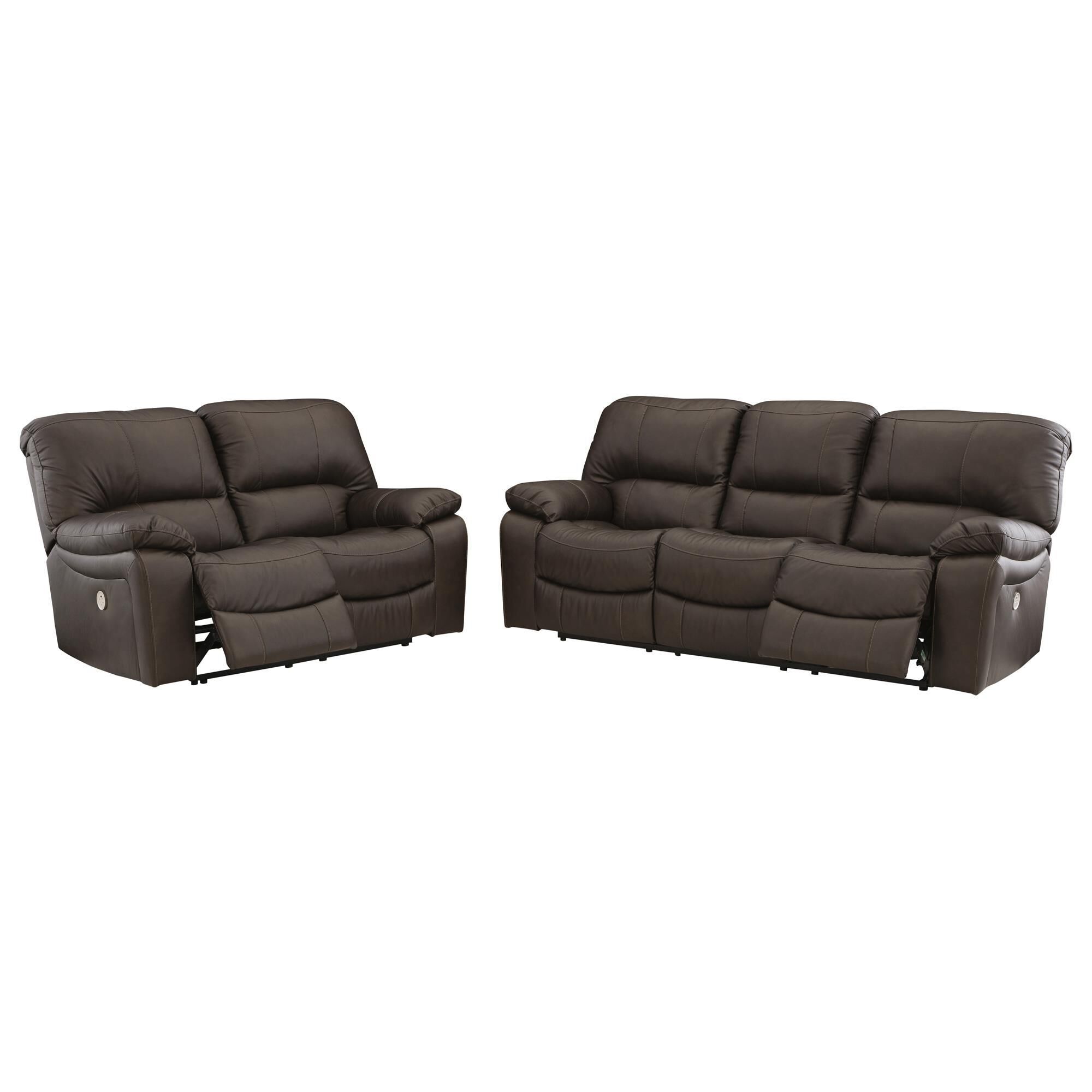 evis 38×35 3 PC Leather Dual Power Zero Gravity Recline Console Loveseat