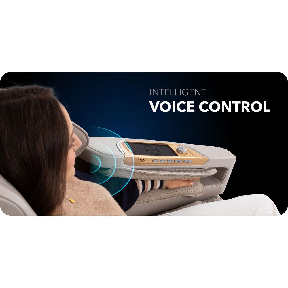 Osaki Ador 3D Allure Zero Gravity Voice Activated Massage Chair in Black and Charcoal, , large