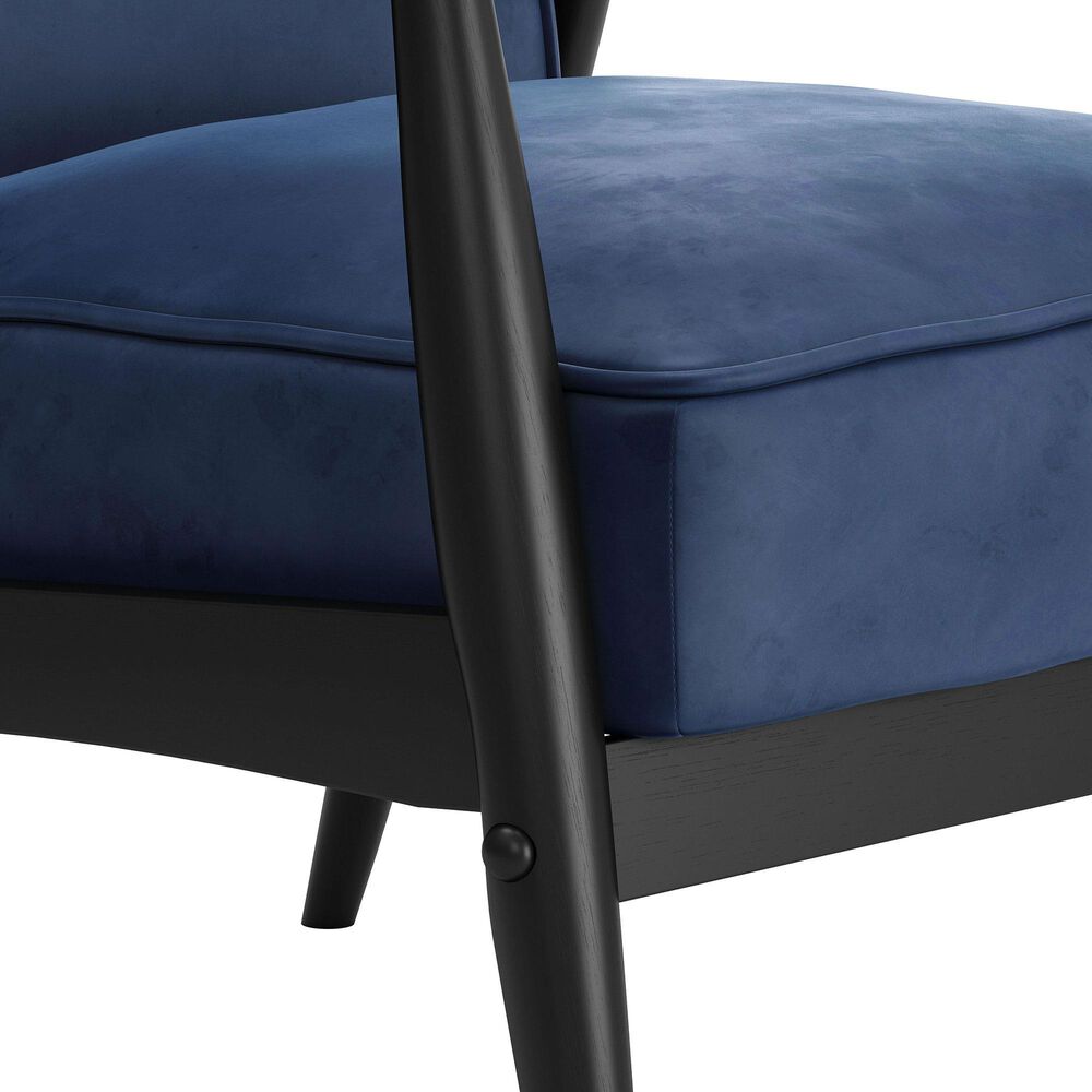 Zuo Modern Rocky Arm Chair in Blue and Black, , large