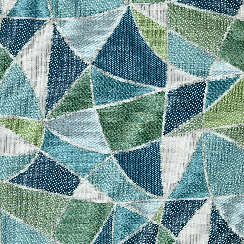 Ashley Seanow 18&quot; Square Throw Pillow in Green, Turquoise and White, , large