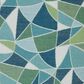 Ashley Seanow 18" Square Throw Pillow in Green, Turquoise and White, , large