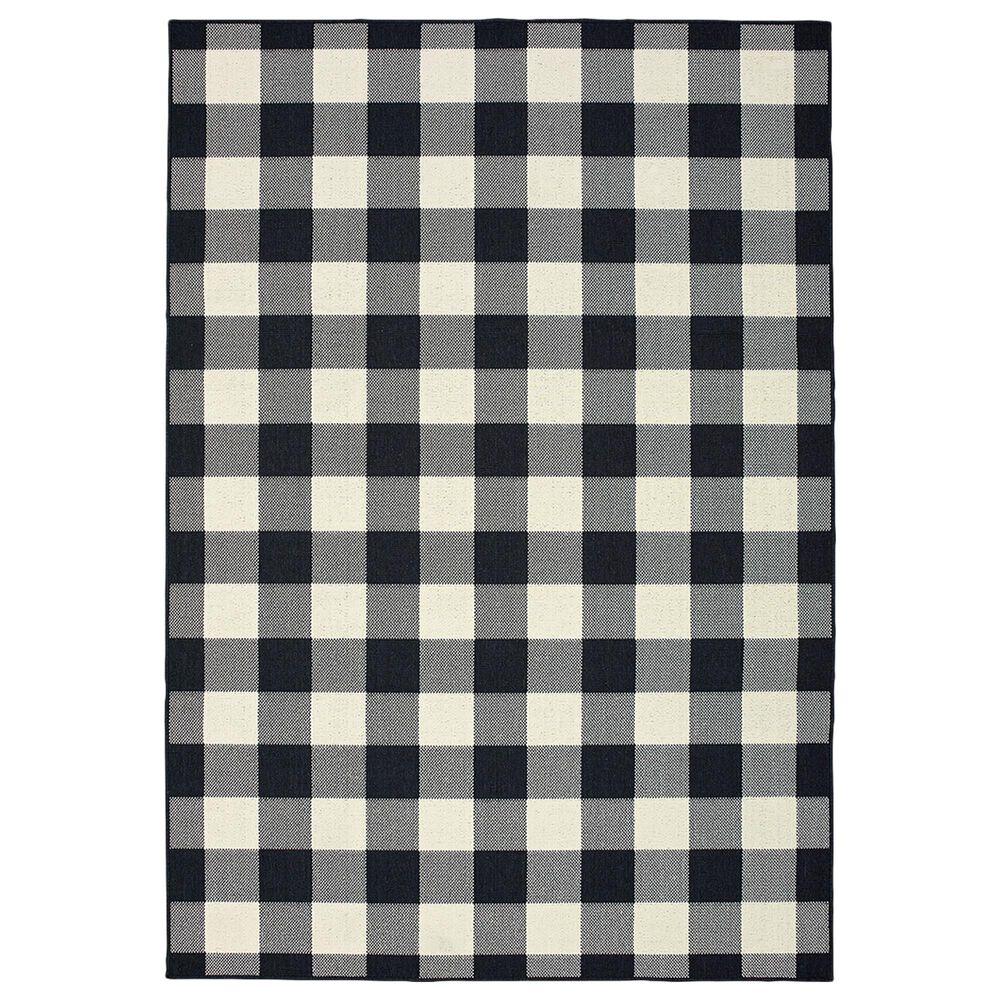 Oriental Weavers Marina 1932K 2"5" x 4"5" Black and Ivory Area Rug, , large