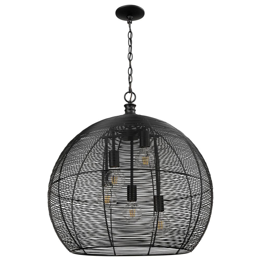 Golden Lighting Calypso 5-Light Pendant in Matte Black, , large