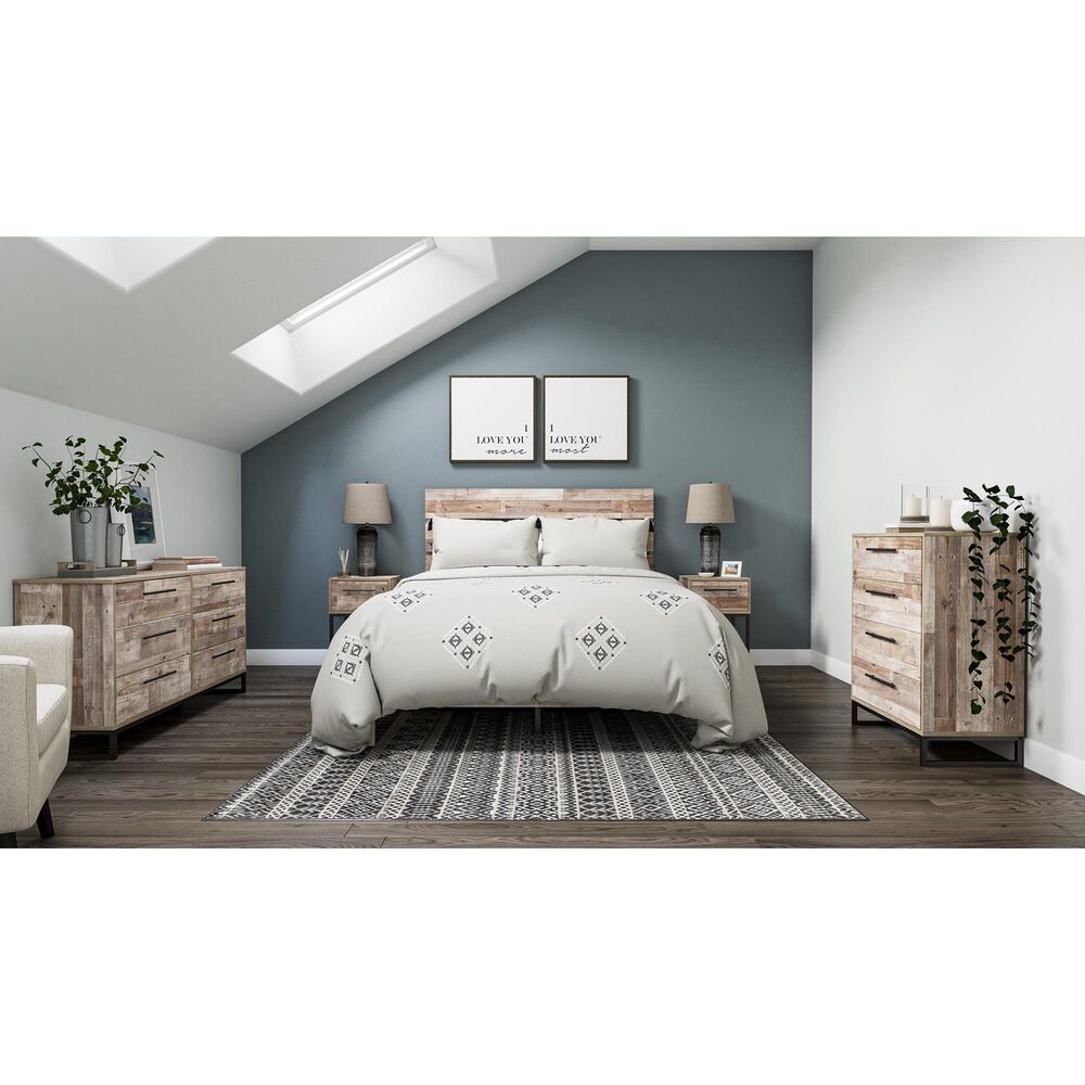 Ashley Neilsville 1-Drawer Nightstand in Whitewash and Dark Brown, , large