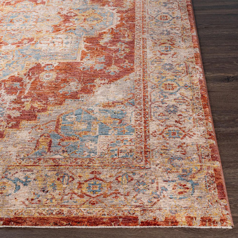 Surya Mirabel MBE-2311 6&#39;7&quot; x 9&#39;6&quot; Burnt Orange, Rust, Teal, Olive, Gray and Beige Area Rug, , large