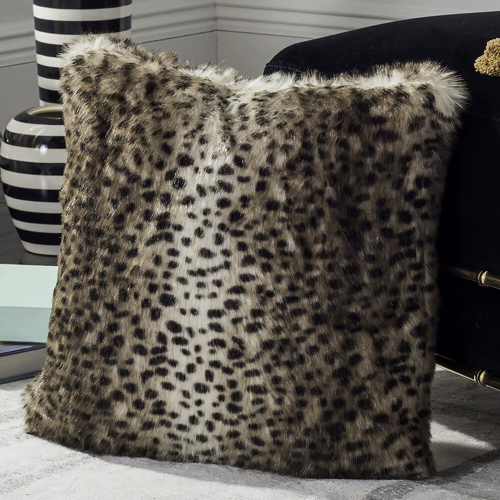 Safavieh Leopardis Pillow in Black and Brown, , large