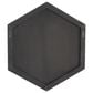 Maple and Jade 21" x 24" Hexagon Wall Mirror with Thin Minimalistic Frame in Black, , large