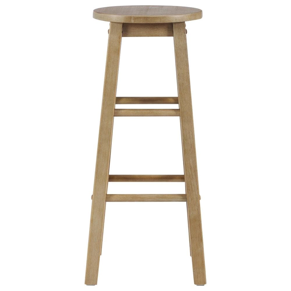 Linon Home Decor Abby 29" Bar Stool in Grey Wash, , large