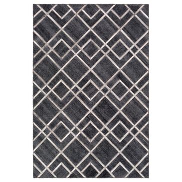 Surya Eloquent 10" x 14" Black and Gray Area Rug, , large