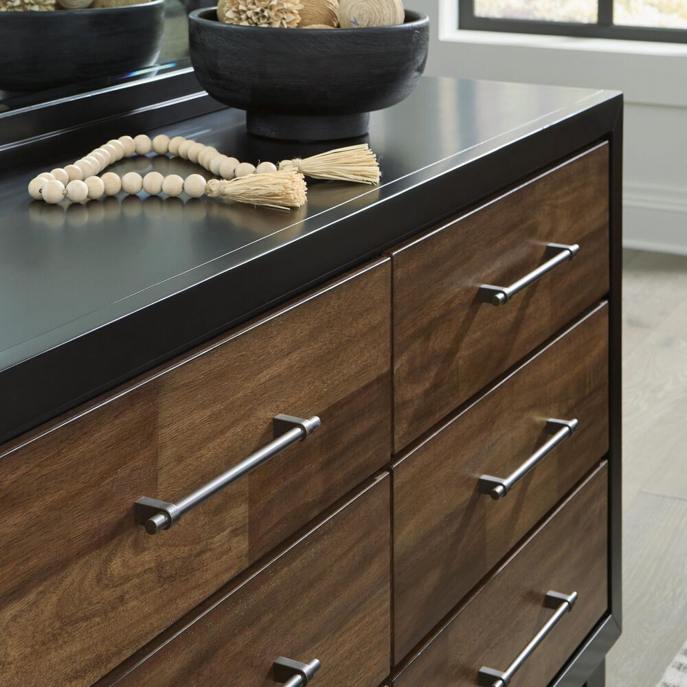 Ashley Kraeburn Dresser and Mirror in Black and Brown, , large