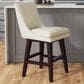 Mayberry Hill Villanova Swivel Counter Stool with Beige Cushion in Espresso, , large