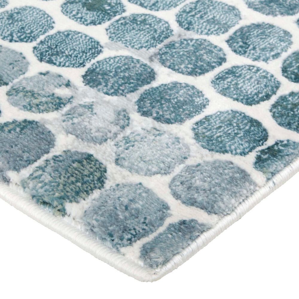 Feizy Atwell 2&#39;8&quot; x 8&#39; Blue and Silver Runner, , large