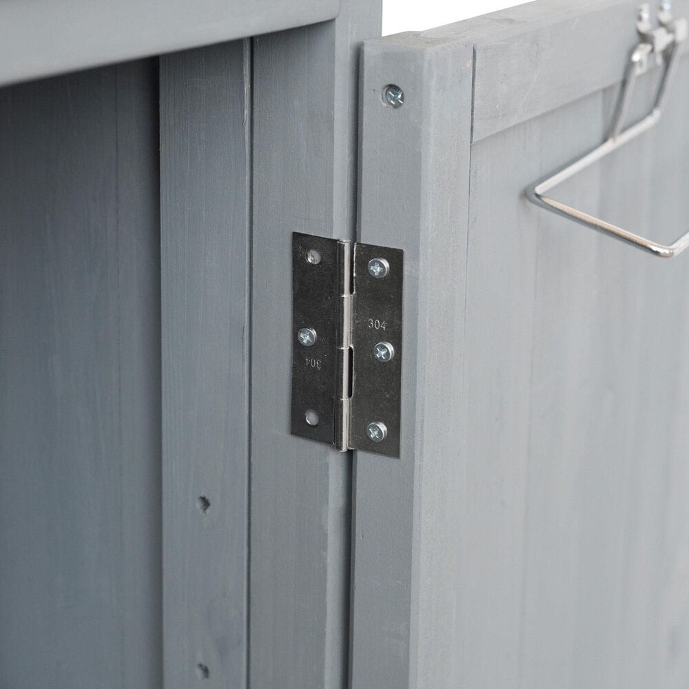 HOMLUX 39" Outdoor Kitchen Island with Stainless Table Top in Grey Blue, , large