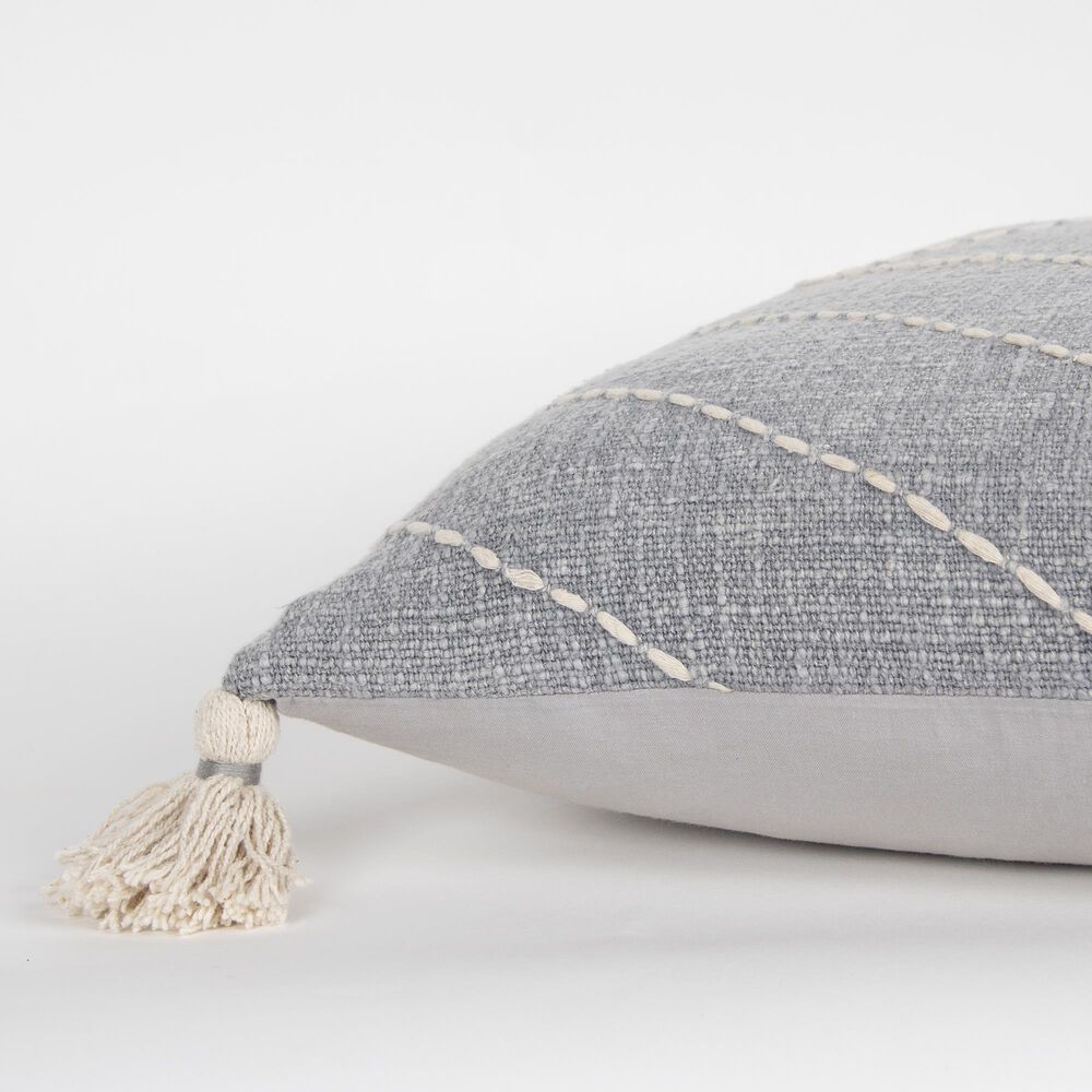 Rizzy Home 18&quot; Pillow in Grey, , large