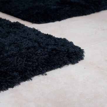 Timberlake 3-Piece Super Plush Non-Slip Rug Set in Black, , large