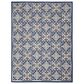 Nourison Aloha Damask 6" x 9" Blue Indoor/Outdoor Area Rug, , large