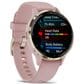 Garmin Venu 3S 41mm Soft Gold Stainless Steel Bezel Case with Dust Rose Silicone Band, , large