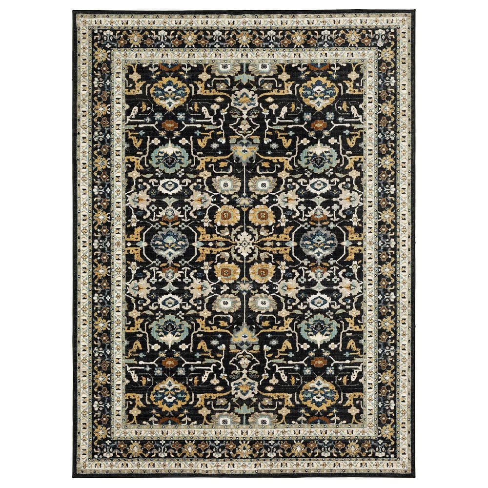 Karastan Zephyr Amphora 92118-90166 9"6" x 12"11" Black Area Rug, , large