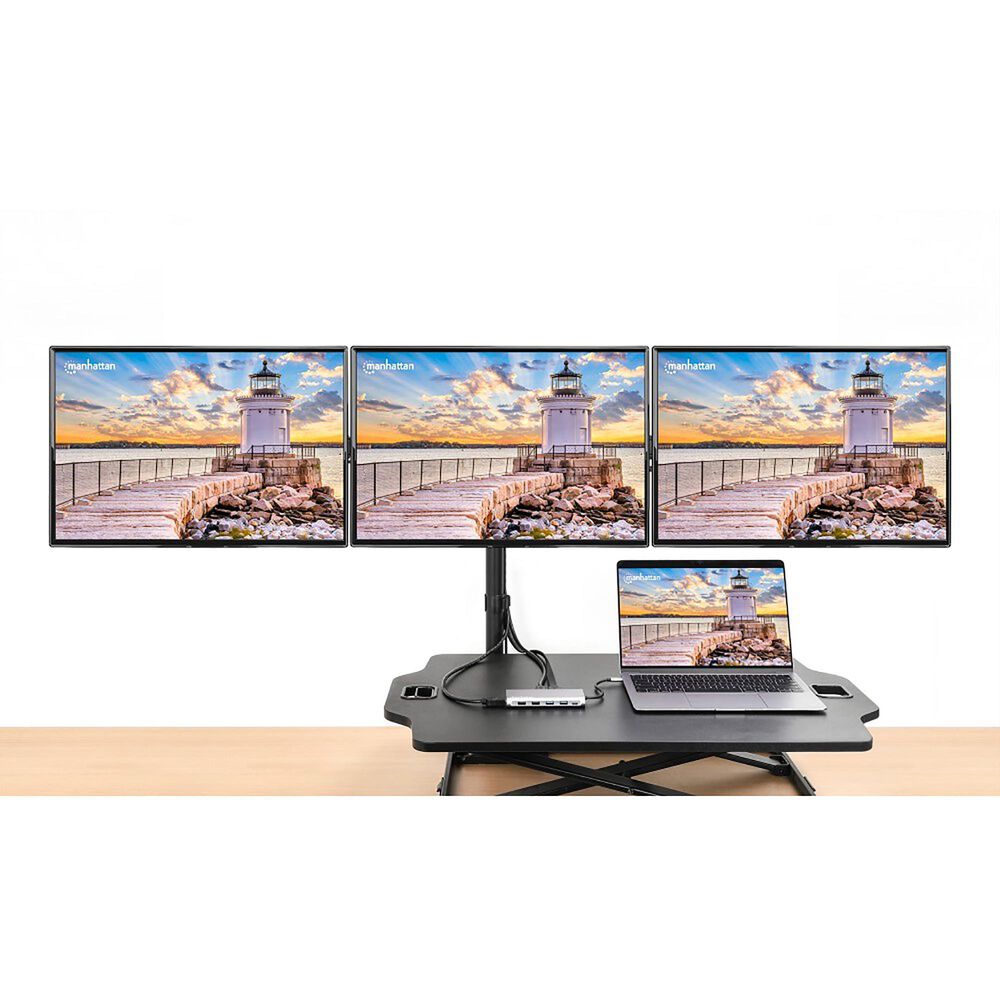 Manhattan 12-1 Triple HDMI  USB-C Docking Station, , large