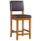 Linon Home Decor Milano Counter Stool with Brown Cushion in Walnut, , large