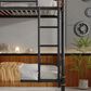 Hearth and Haven Twin XL over Twin XL Detachable Bunk Bed in Black and Gold, , large