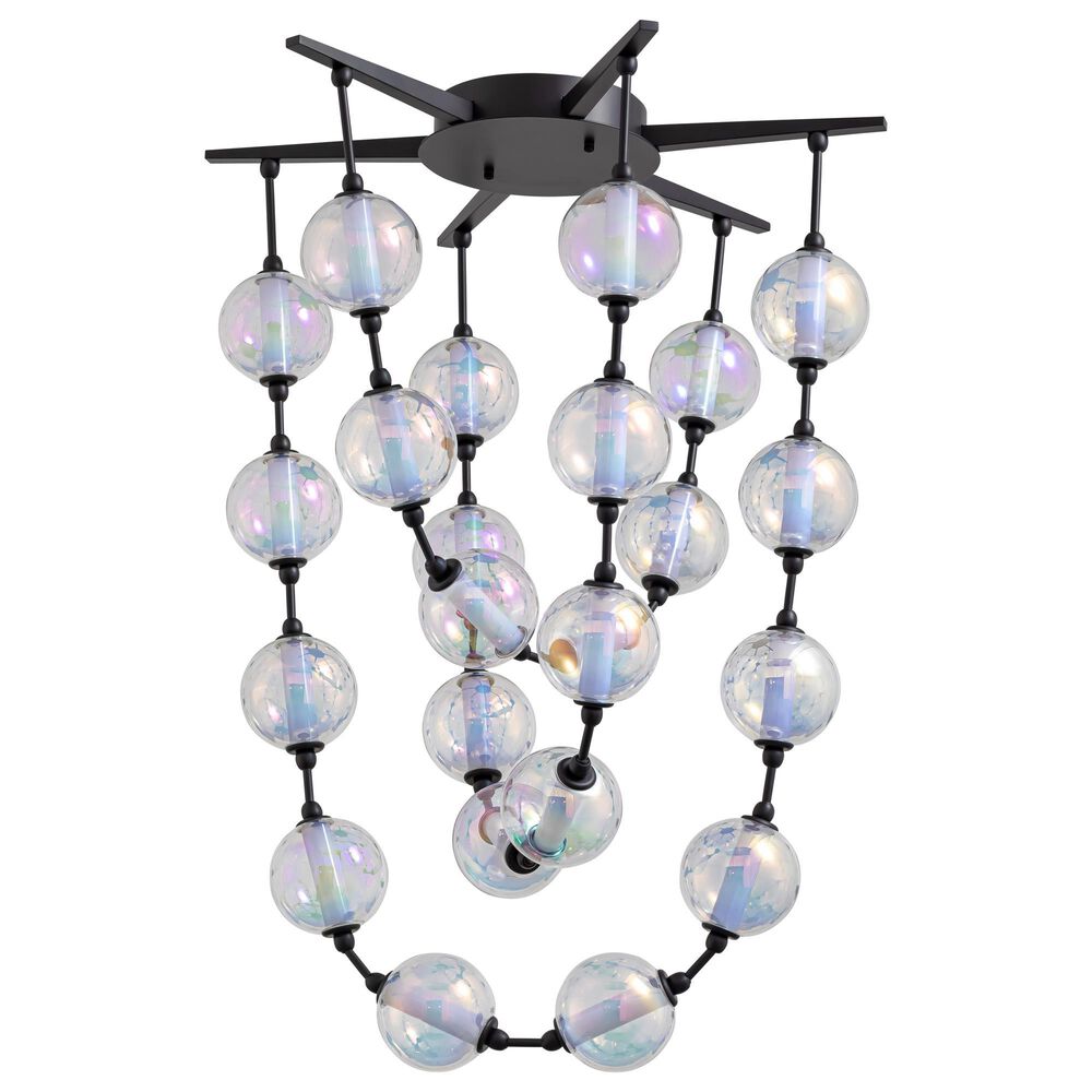Golden Lighting Pearla 28" LED Pendant in Matte Black, , large