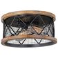 Vaxcel Bremerton 2-Light Flush Mount in Oil Rubbed Bronze and Burnished Teak, , large
