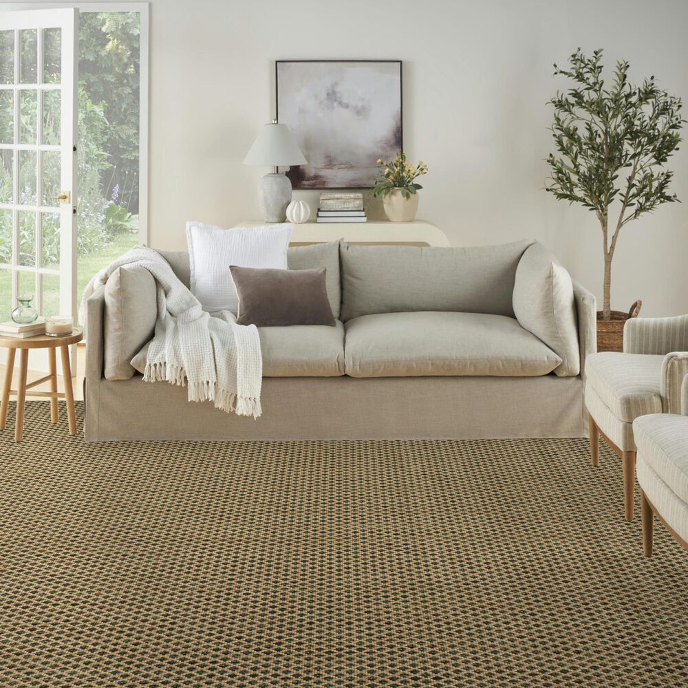 Nourison Courtyard Green 10&#39; x 14&#39; Indoor/Outdoor Area Rug, , large