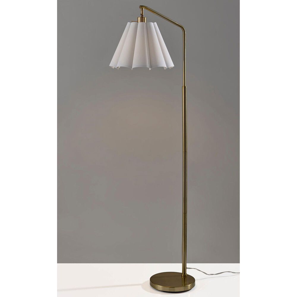 Adesso Lyra Floor Lamp in Antique Brass, , large