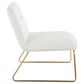 Lumisource Casper Accent Chair in Cream Velvet and Gold, , large