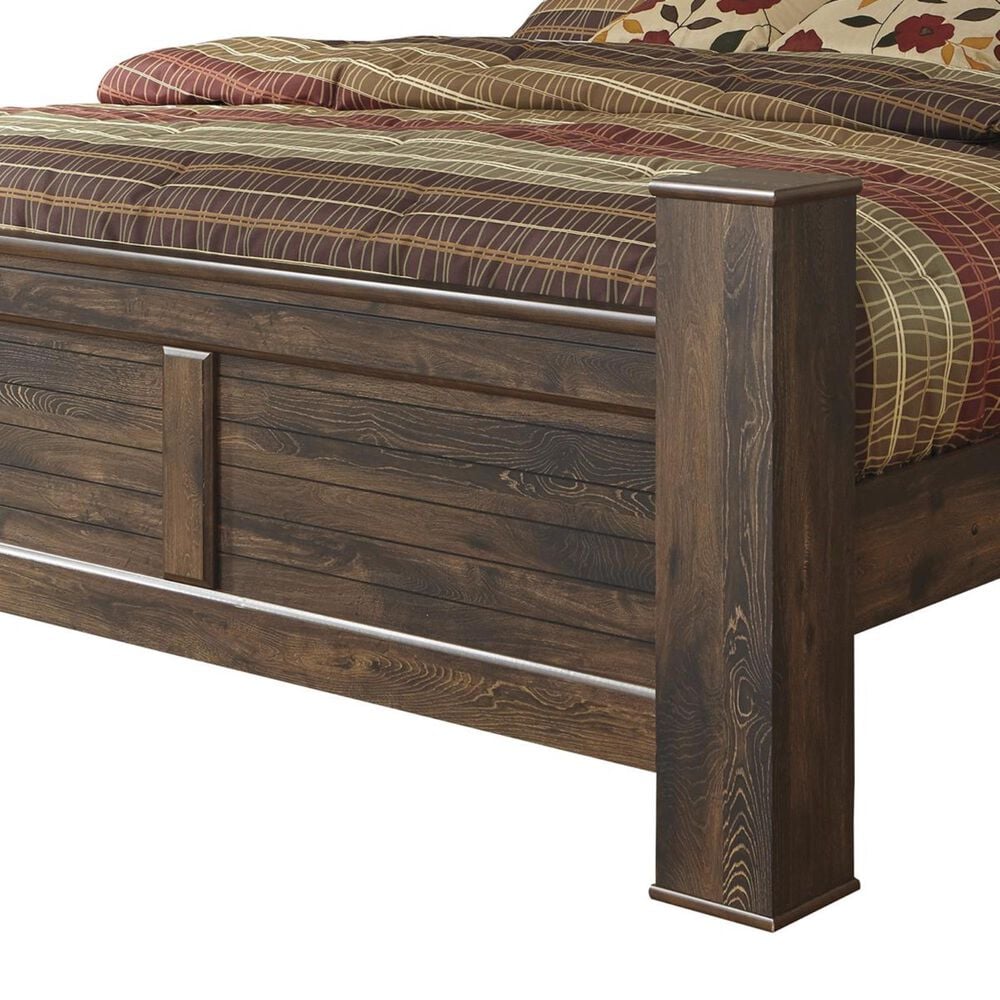 Signature Design By Ashley Quinden King Poster Bed In Dark Brown Nebraska Furniture Mart Ashley Quinden King Poster Bed, Quinden King Panel Bed