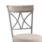 Linon Home Decor Hamilton Swivel Counter Stool in Pewter and Grey Wash, , large