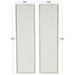 Maple and Jade 71" x 20" Wavy Textured Wall Decor with Distressed Wood Frames in White (Set of 2), , large