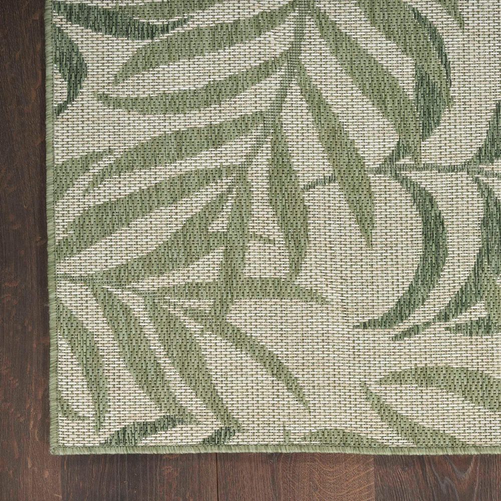 Nourison Garden Oasis GOA01 Ivory and Green 9&#39; x 12&#39; Indoor/Outdoor Area Rug, , large