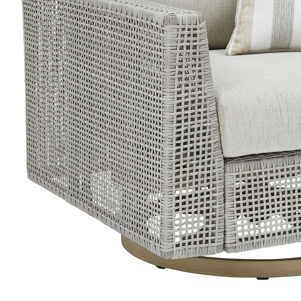 Ashley Seton Creek Swivel Lounge Chair in Gray, , large