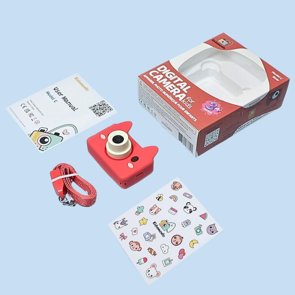Kidamento Model C Akito The Fox Digital Camera for Children in Red, , large