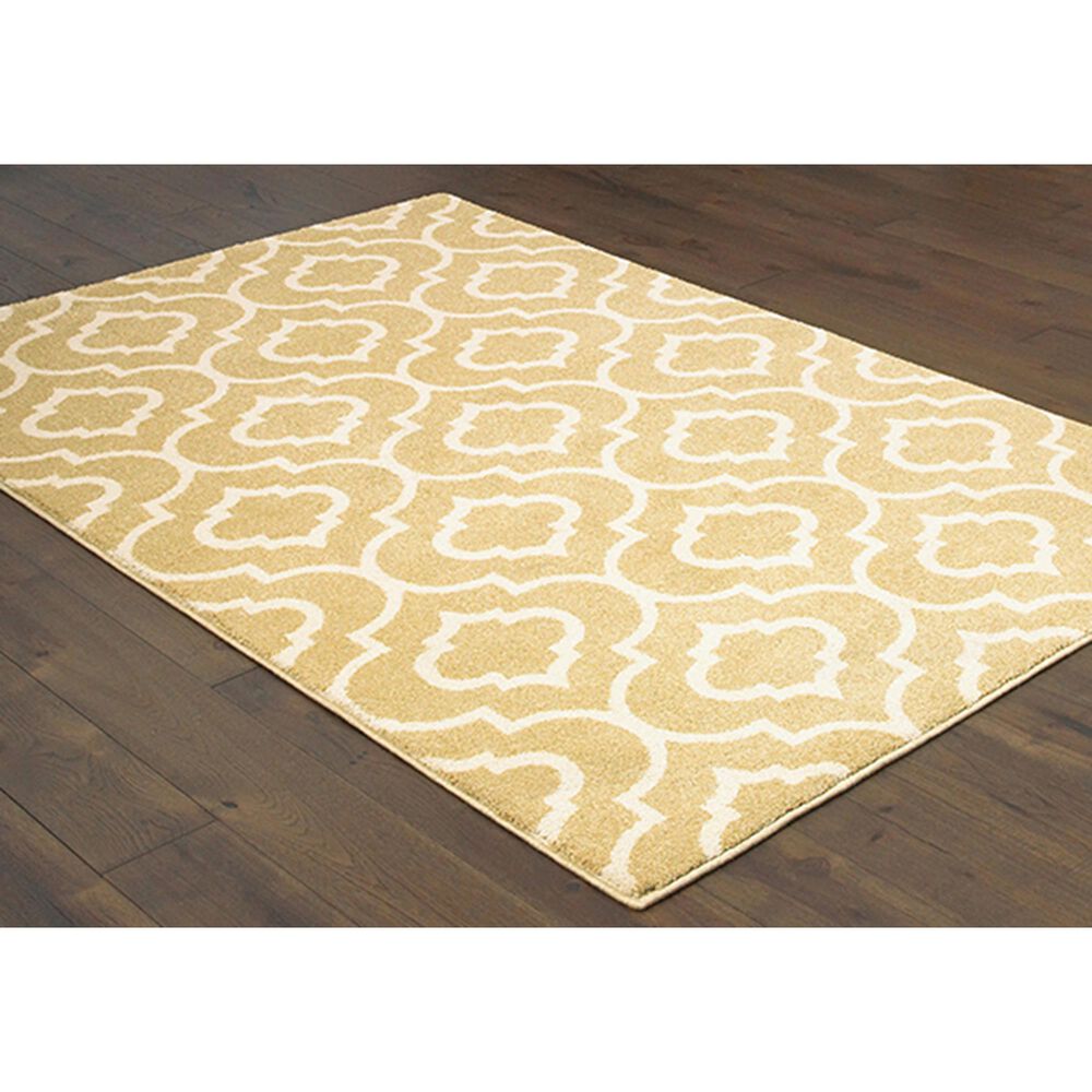 Oriental Weavers Carson 9672E 9&#39;10&quot; x 12&#39;10&quot; Gold Area Rug, , large