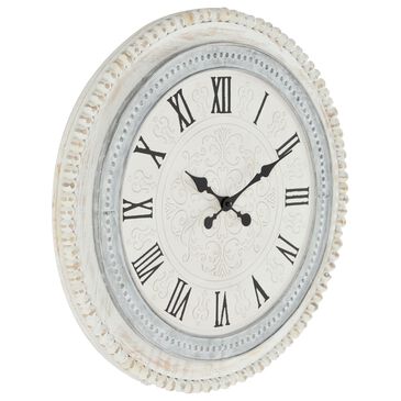 Maple and Jade 22" Wall Clock in White, , large