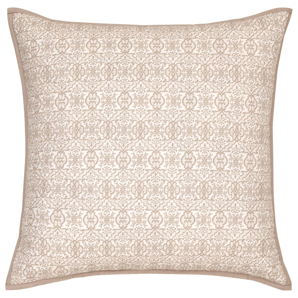 J. Queen New York Rosewood 26" Square Euro Pillow Sham in Rose, , large
