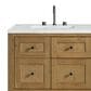 James Martin Vanities Breckenridge 60" Double Bathroom Vanity in Light Natural Oak with 3 cm Ethereal Noctis Quartz Top and Rectangular Sinks, , large