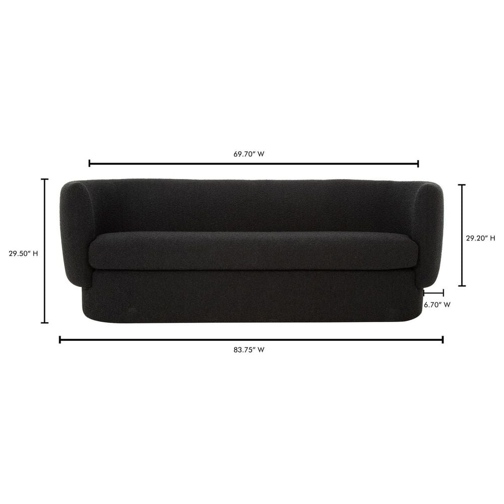 Moe&#39;s Home Collection Koba Stationary Sofa in Black, , large