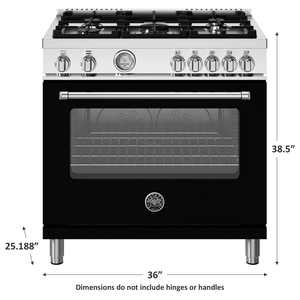 Bertazzoni Master 5.9 Cu.Ft. Gas Range in Nero Matt, , large