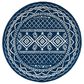 Safavieh Tulum 3" Round Dark Blue Area Rug, , large