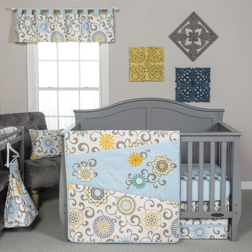 Trend Lab LLC Waverly Pom Pom Spa 4-Piece Crib Bedding Set, , large
