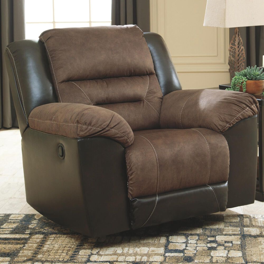 Signature Design by Ashley Earhart Manual Rocker Recliner in Chestnut, , large
