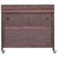 HOMLUX 39" Outdoor Kitchen Island with Stainless Table Top in Dark Brown, , large