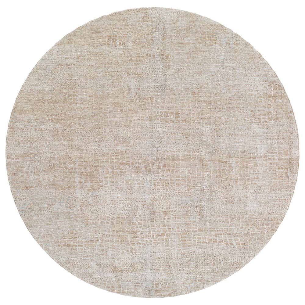 Surya Masterpiece Light Gray, Medium Gray and Ice Blue 5&#39;3&quot; Round Area Rug, , large